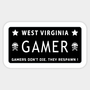 Gamer. West Virginia State. Sticker